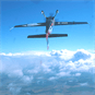 Plane over clouds